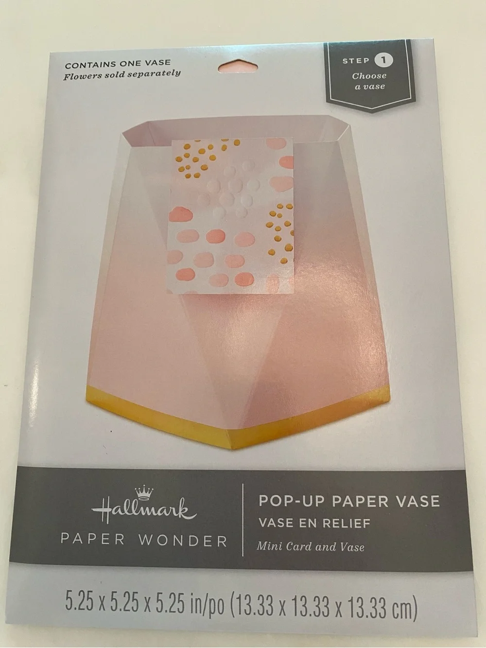 Hallmark Paper Wonder Pop-Up Flowers in Peach and Blush